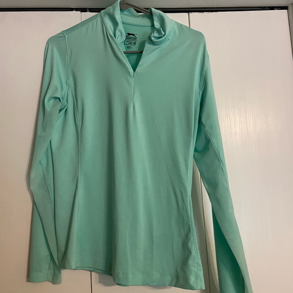 Long sleeve quarter zip golf shirt uv protection
